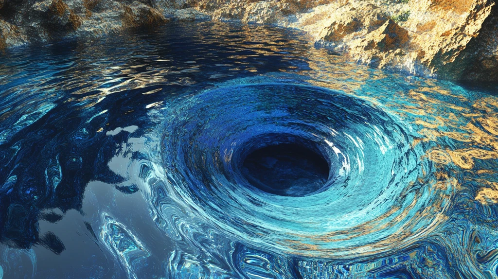 海水漩涡里
