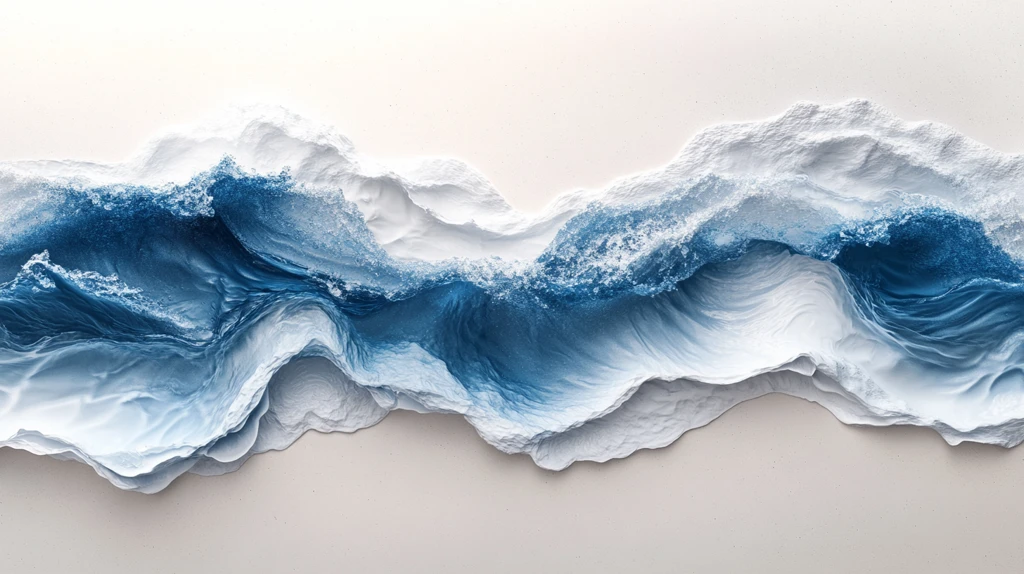 轻奢立体山水画