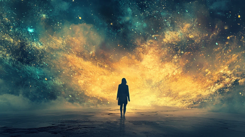 星辰大海女孩背影