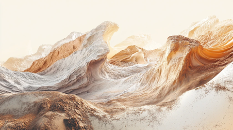 流体画金色山河