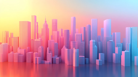 创意渐变城市