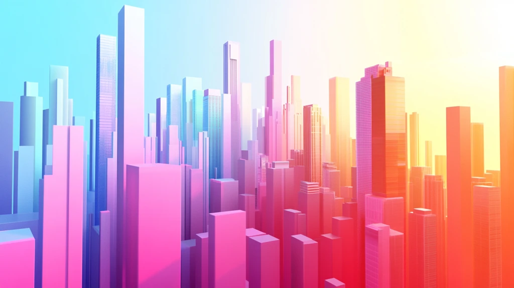 创意渐变城市
