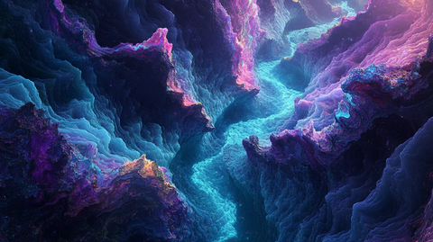 肌理彩色流体背景墙