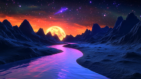 星月河幻想插画