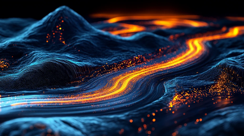 金色山脉立体山脉