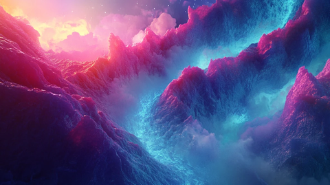 群山远山抽象锦绣山河