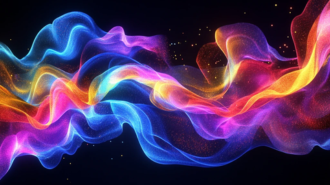 流光渐变彩色炫酷飘带