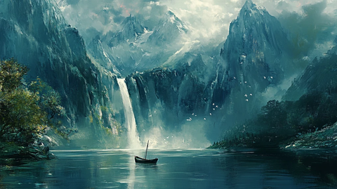 意境画高山流水