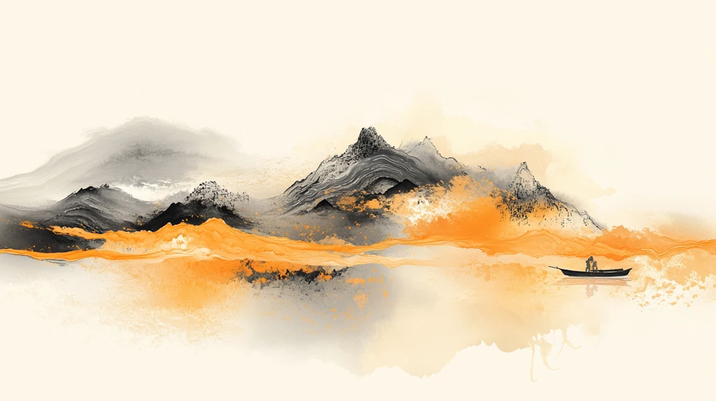 新中式金色山水