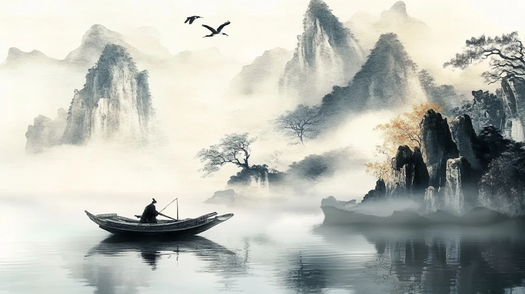 新中式禅意山水船