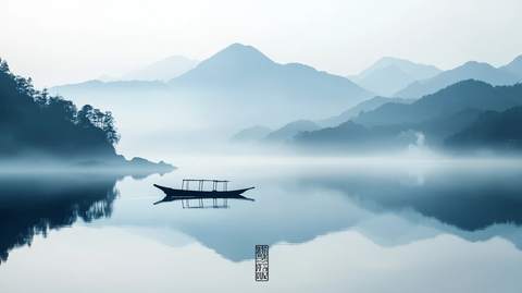 大江湖畔禅意山水