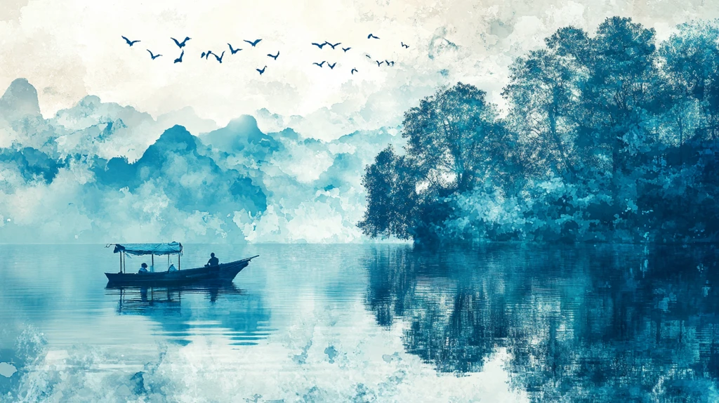 新中式禅意山水船