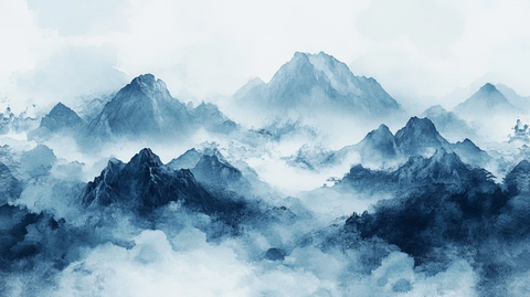 数码意境烟墨山水