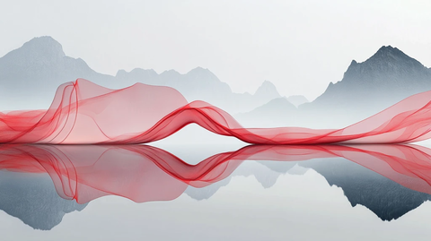 超质感山水线条背景