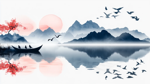 新中式禅意山水船