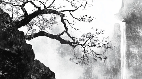 水墨风格韵味墨韵黑白