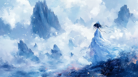 古风人像水墨山水