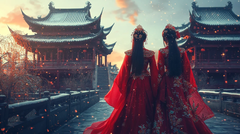 古风红衣