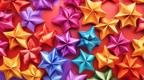 彩色星星背景图