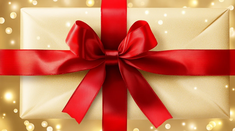 红飘带礼盒活动海报