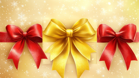 金色丝带背景彩色飘带