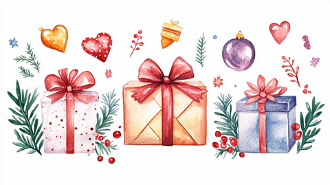 手绘圣诞节礼物