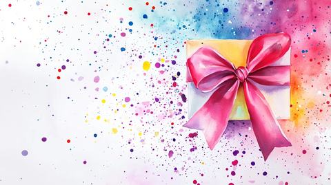 绚丽礼品包装背景素材