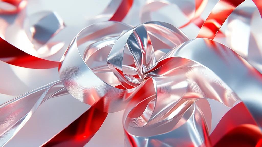 缠绕红色丝带