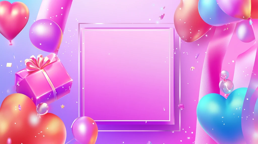 紫粉色气球派对