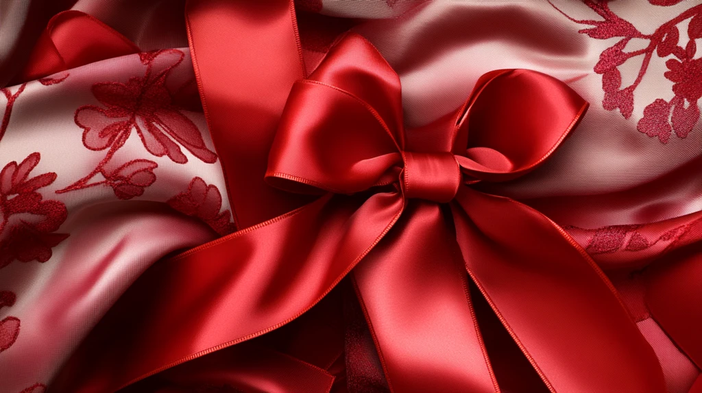 红色光束彩带花布布匹