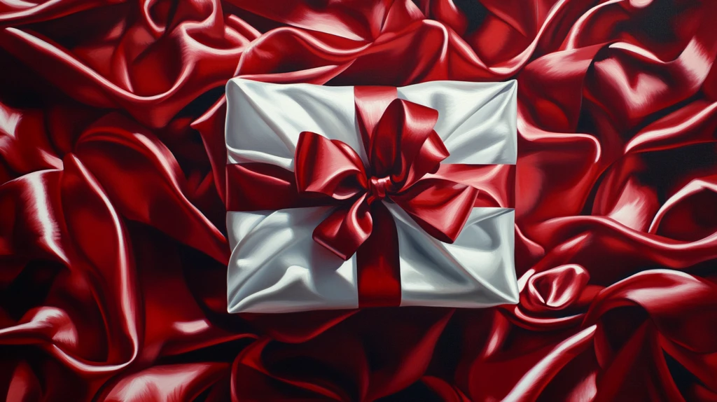 红飘带礼盒活动海报