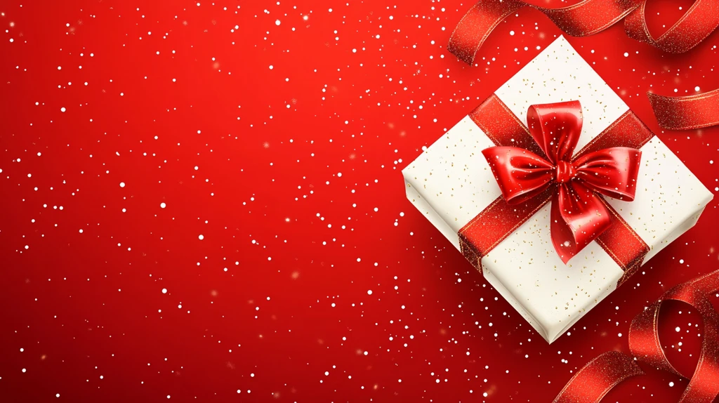 红色礼盒背景
