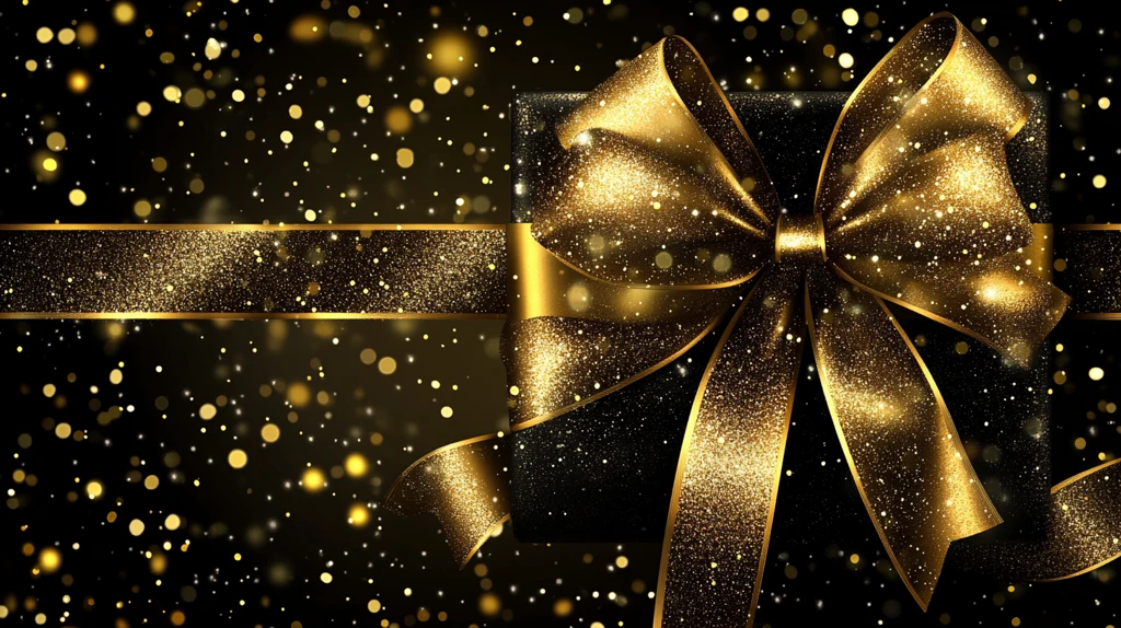 简洁黑色金丝带简约