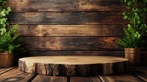 木质展示台背景