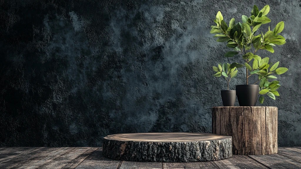 蓝色的房间里的植物