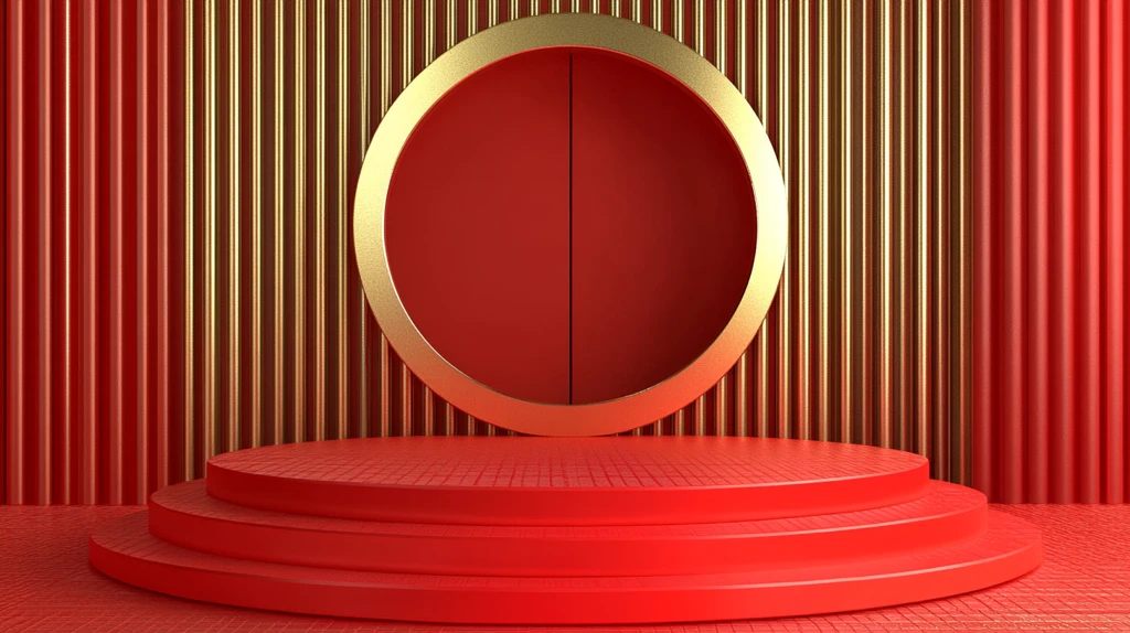红色圆形舞台