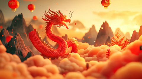 龙年氛围立体造型