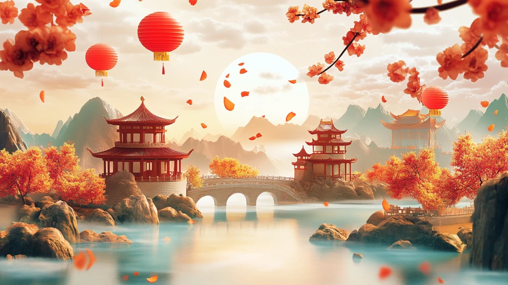 梦幻中秋节场景