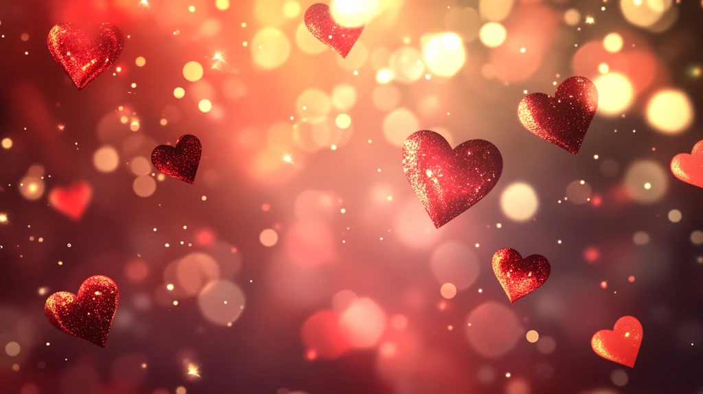 心动浪漫氛围背景