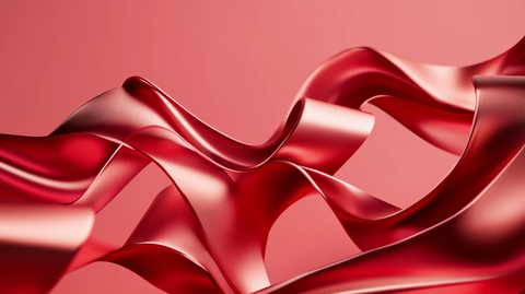 动感红色飘带丝绸