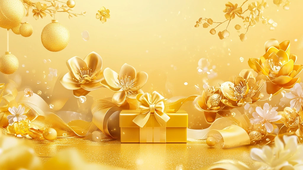 金色壁纸圣诞节素材