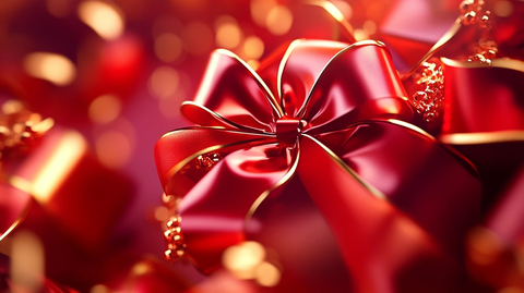 红丝带红色喜庆背景