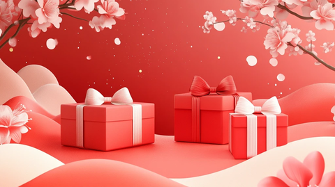 婚庆礼盒包装插画