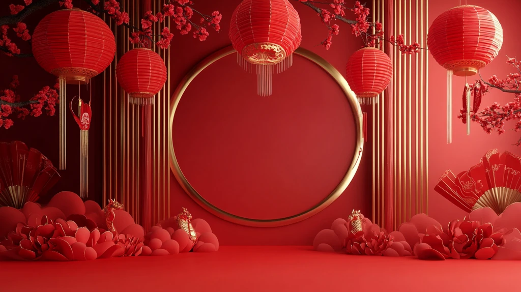 元宵节拍框堆头小景