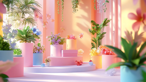 春季氛围美陈橱窗