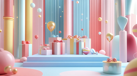 爱马仕色生日主题背景