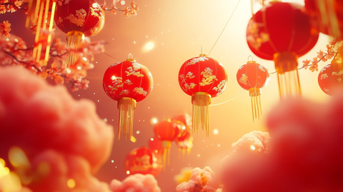 喜庆场景灯笼密布