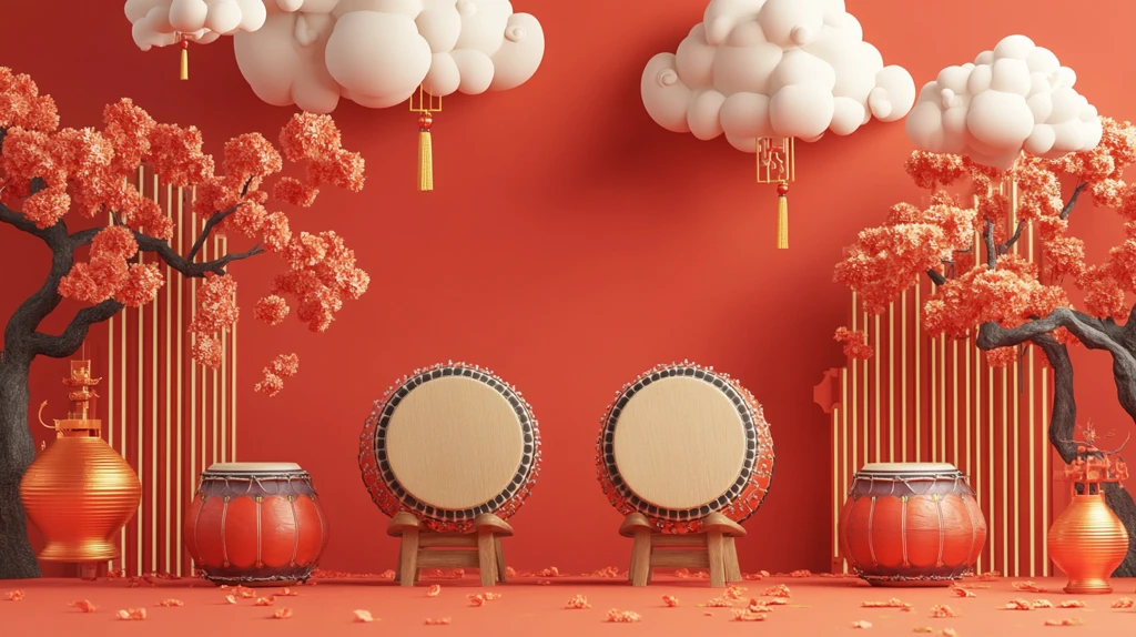 元宵节拍框堆头小景