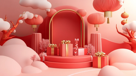 元宵节拍框堆头小景