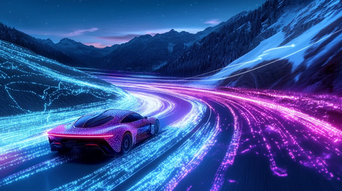 跑车线条飞驰电掣